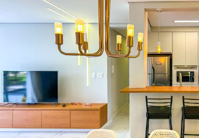 Apartamento em Santos - Apto estiloso e climatizado com wi-fi a beira mar Apartamento em Santos - Apto estiloso e climatizado com wi-fi a beira mar