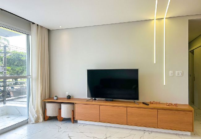 Apartamento em Santos - Apto estiloso e climatizado com wi-fi a beira mar Apartamento em Santos - Apto estiloso e climatizado com wi-fi a beira mar