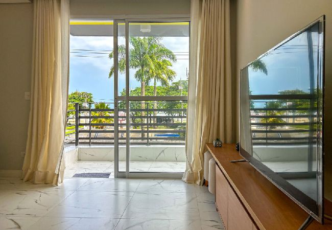 Apartamento em Santos - Apto estiloso e climatizado com wi-fi a beira mar Apartamento em Santos - Apto estiloso e climatizado com wi-fi a beira mar