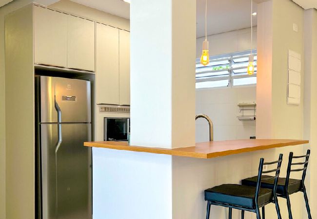 Apartamento em Santos - Apto estiloso e climatizado com wi-fi a beira mar Apartamento em Santos - Apto estiloso e climatizado com wi-fi a beira mar