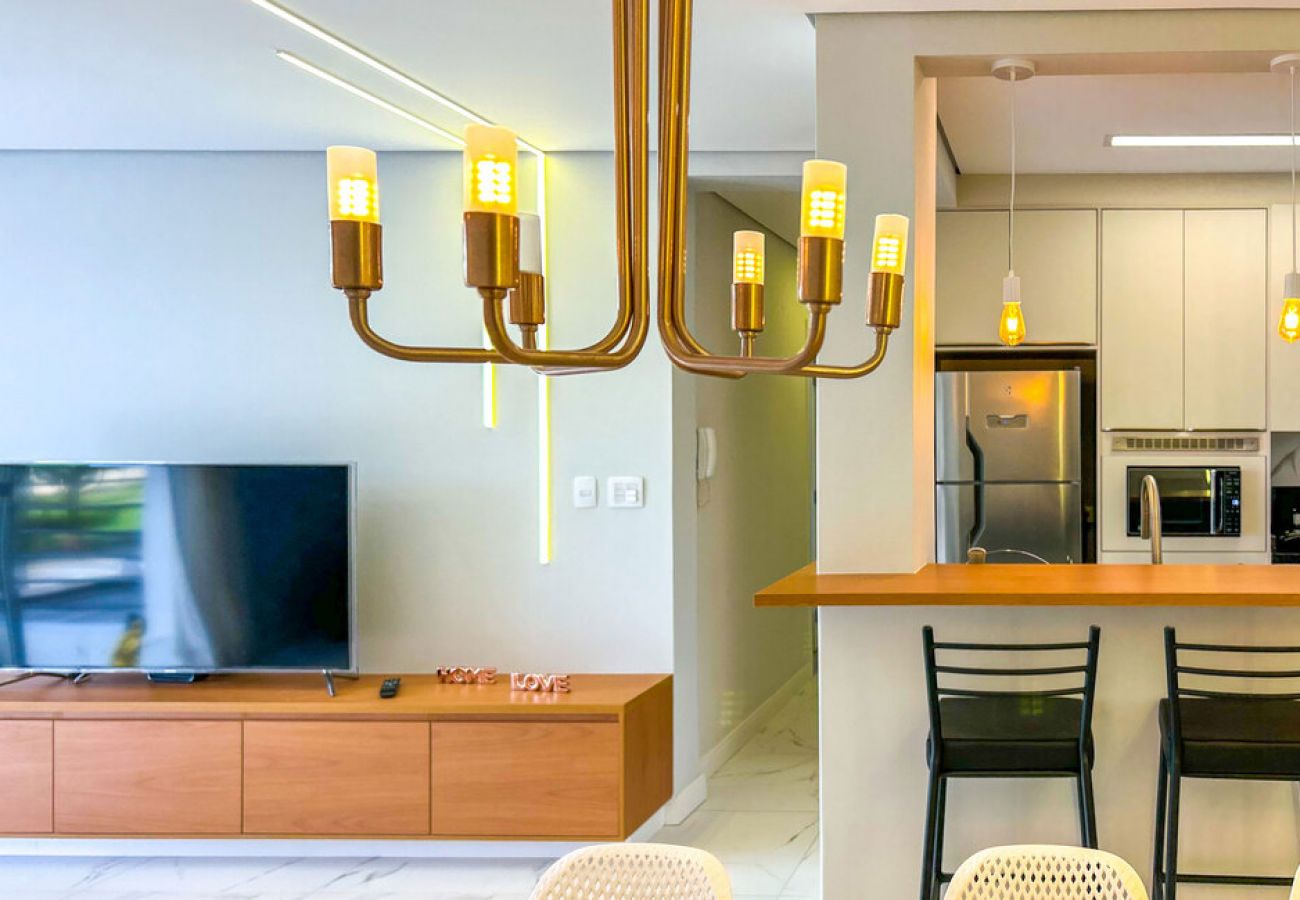 Apartamento em Santos - Apto estiloso e climatizado com wi-fi a beira mar Apartamento em Santos - Apto estiloso e climatizado com wi-fi a beira mar