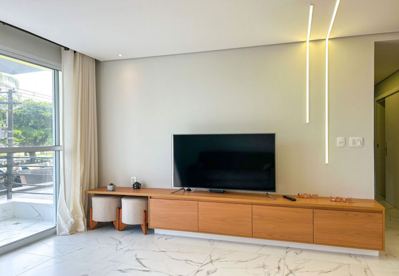 Apartamento em Santos - Apto estiloso e climatizado com wi-fi a beira mar Apartamento em Santos - Apto estiloso e climatizado com wi-fi a beira mar