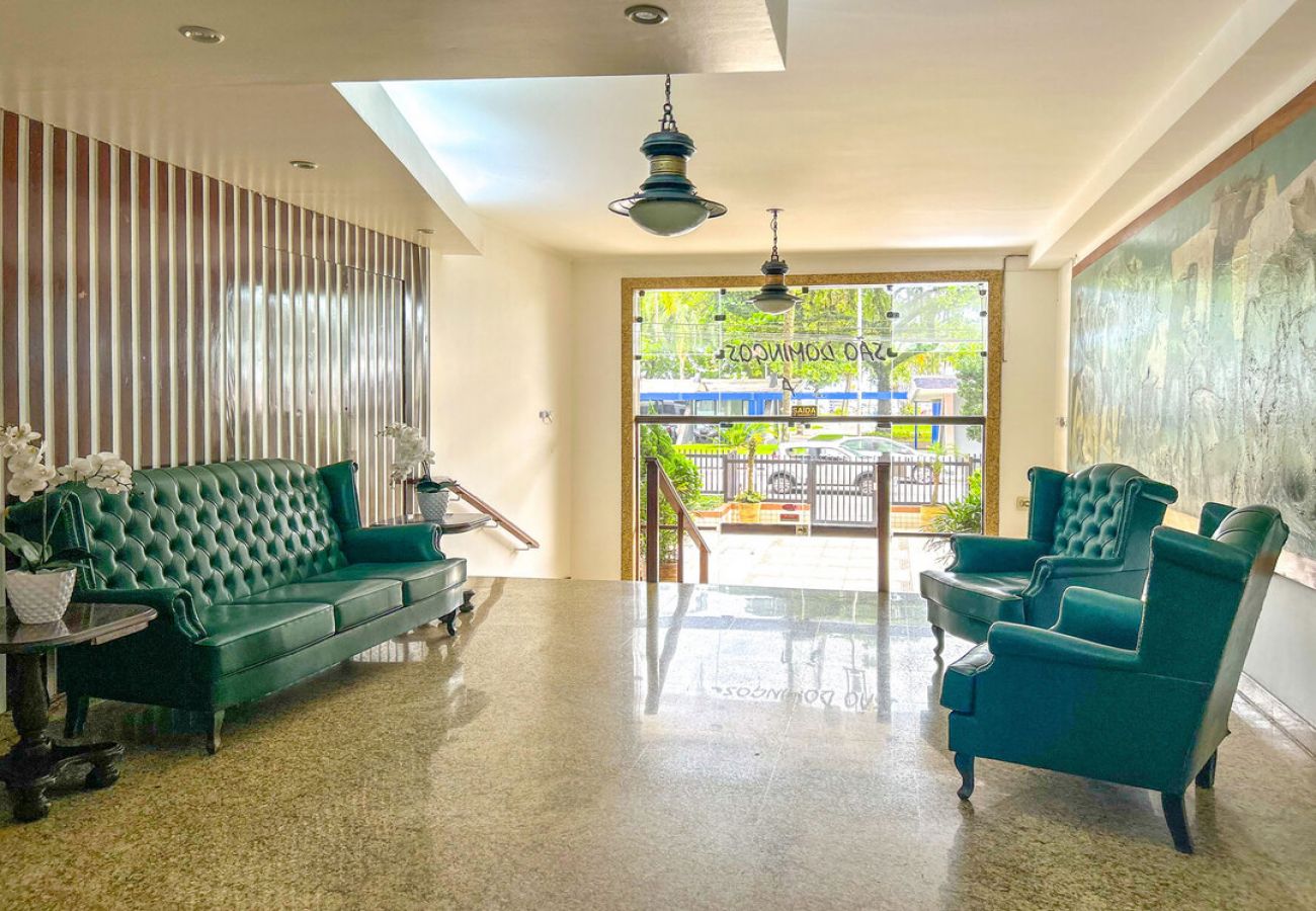 Apartamento em Santos - Apto estiloso e climatizado com wi-fi a beira mar Apartamento em Santos - Apto estiloso e climatizado com wi-fi a beira mar