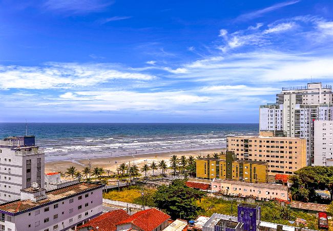 Apartamento em Praia Grande - Apto com WiFi a 140 metros da Praia do Caiçara/SP Apartamento em Praia Grande - Apto com WiFi a 140 metros da Praia do Caiçara/SP