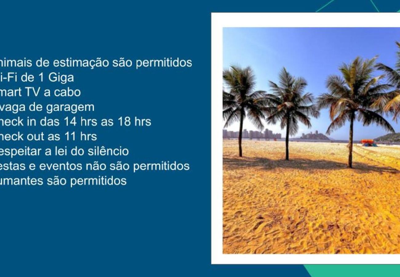 Apartamento em São Vicente - Apto a poucos metros da Praia do Gonzaguinha/SP Apartamento em São Vicente - Apto a poucos metros da Praia do Gonzaguinha/SP