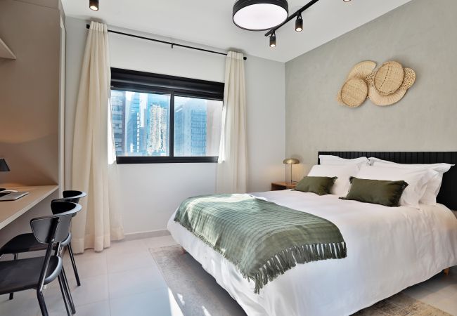 Alojamento Executivo em São Paulo Quarto sofisticado e moderno em alojamento executivo na Vila Olímpia