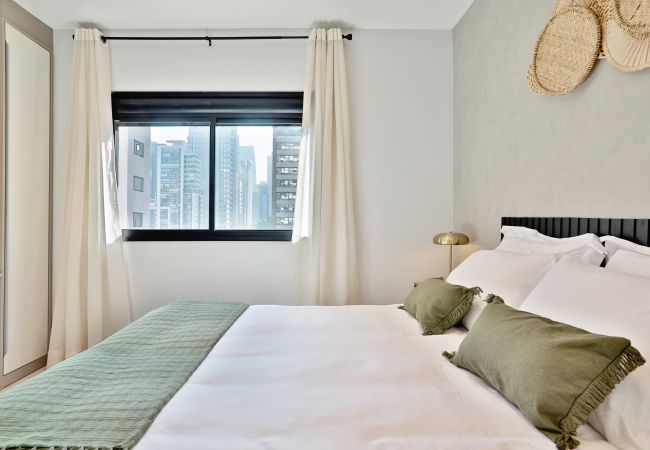 Apartamento para nômadas digitais em São Paulo Apartamento moderno em São Paulo, ideal para nômadas digitais em estadia flexível.