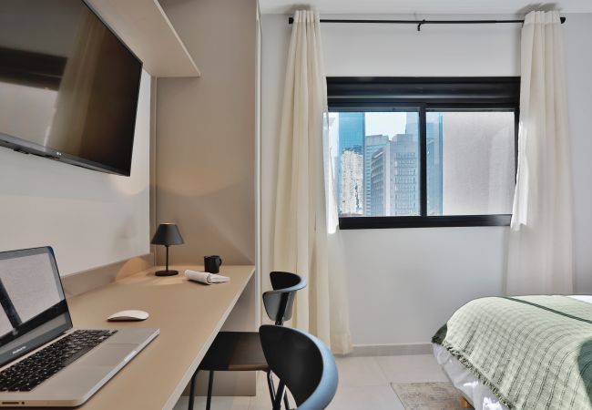 Apartamento modernos para estadia flexível em São Paulo Ideal para estadias flexíveis de profissionais de viagem a São Paulo