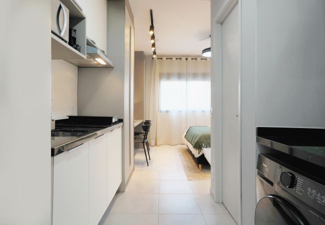 Flat paulista para aluguel de temporada na Vila Olímpia Flat moderno para aluguel flexível em São Paulo