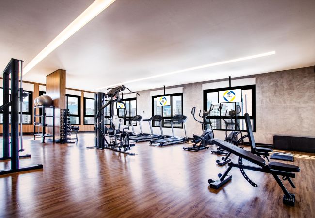 Apartamento mobiliado com rooftop academia e sala de reuniões em São Paulo Apartamento para aluguel em São Paulo com academia