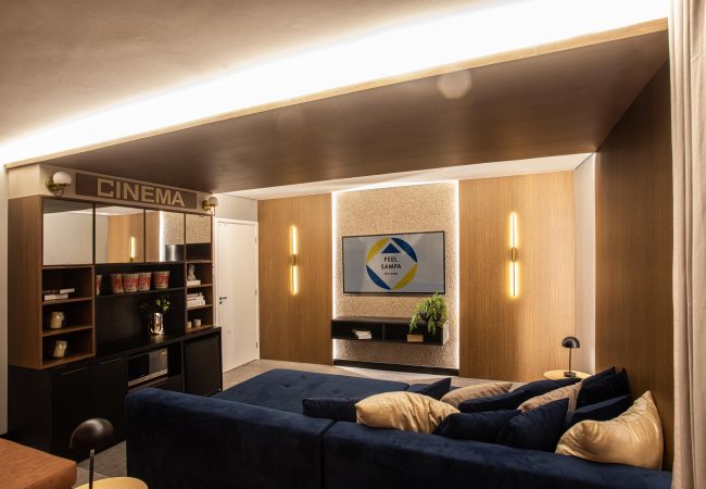 Conforto e flexibilidade na Vila Olímpia com este studio em São Paulo Ideal para estadias prolongadas com foco em nômadas digitais e casais