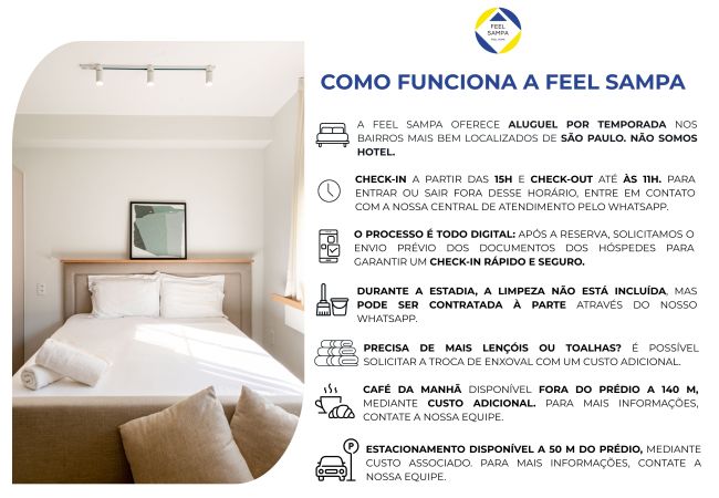 Estúdio em São Paulo - Paraíso Paulista Flat 51 by Feel Sampa Estúdio em São Paulo - Paraíso Paulista Flat 51 by Feel Sampa