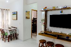 Apartamento em Ubatuba - Apto a 500m do mar, com Wi-Fi e garagem