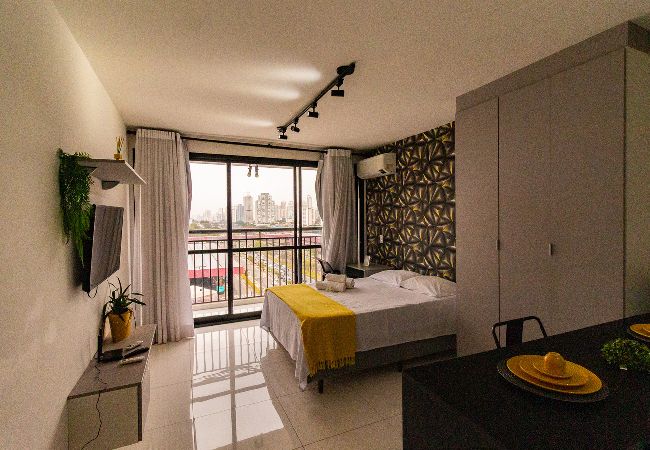 Apartamento em São Paulo - Flat moderno com academia e Wi-Fi no Tatuapé Apartamento em São Paulo - Flat moderno com academia e Wi-Fi no Tatuapé