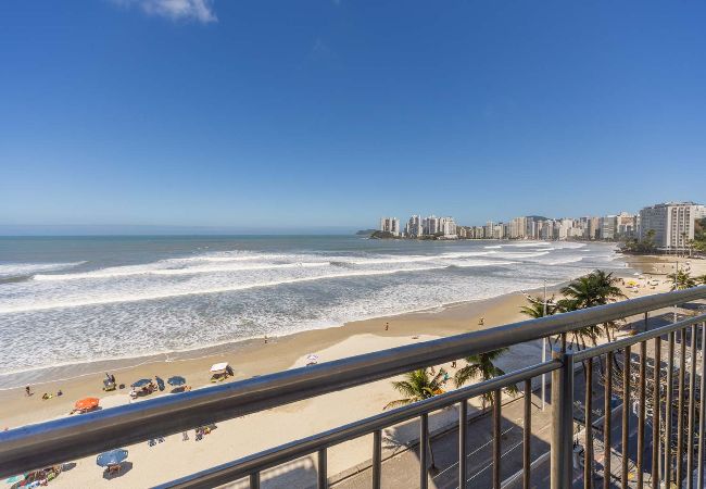 Apartamento em Guarujá - Apto Beira-Mar com Vista e Garagem em Pitangueiras Apartamento em Guarujá - Apto Beira-Mar com Vista e Garagem em Pitangueiras