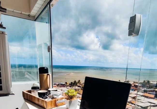 Apartamento em São José da Coroa Grande - Apto com Varanda, Vista e Piscina em Maragogi