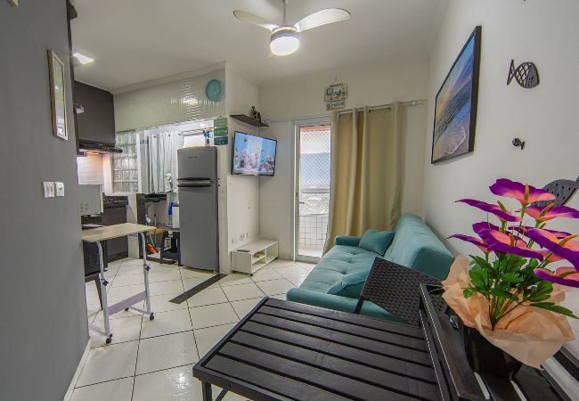 Apartamento em Praia Grande - Apto c Churrasqueira e Garagem na Praia da Caiçara Apartamento em Praia Grande - Apto c Churrasqueira e Garagem na Praia da Caiçara