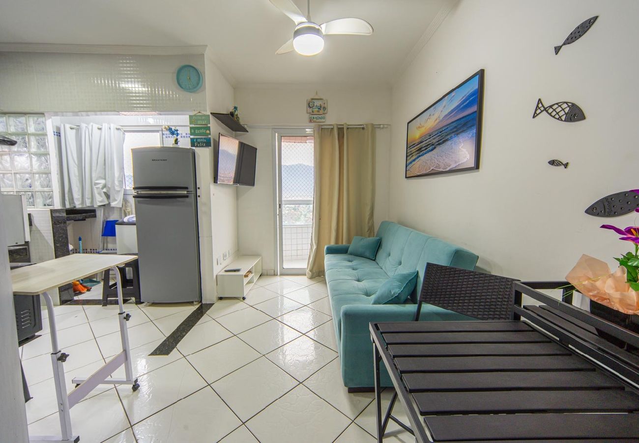 Apartamento em Praia Grande - Apto c Churrasqueira e Garagem na Praia da Caiçara Apartamento em Praia Grande - Apto c Churrasqueira e Garagem na Praia da Caiçara