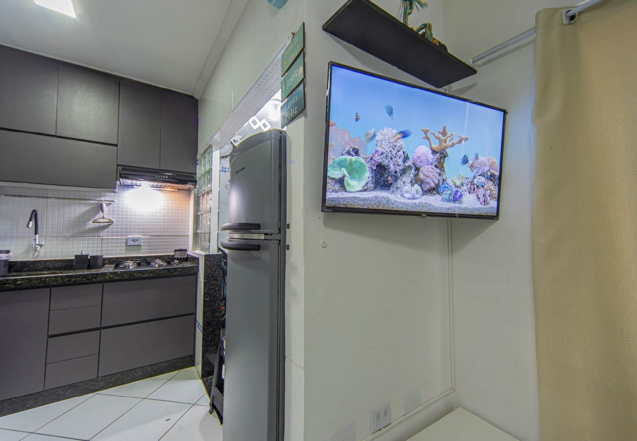 Apartamento em Praia Grande - Apto c Churrasqueira e Garagem na Praia da Caiçara Apartamento em Praia Grande - Apto c Churrasqueira e Garagem na Praia da Caiçara