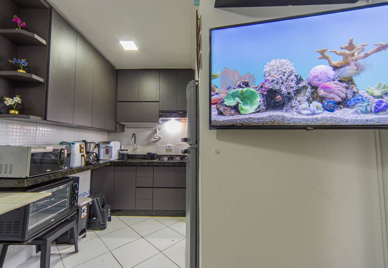 Apartamento em Praia Grande - Apto c Churrasqueira e Garagem na Praia da Caiçara Apartamento em Praia Grande - Apto c Churrasqueira e Garagem na Praia da Caiçara