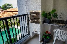 Apartamento em Caraguatatuba - Apto com Piscina, Churrasqueira a 85 m da Praia