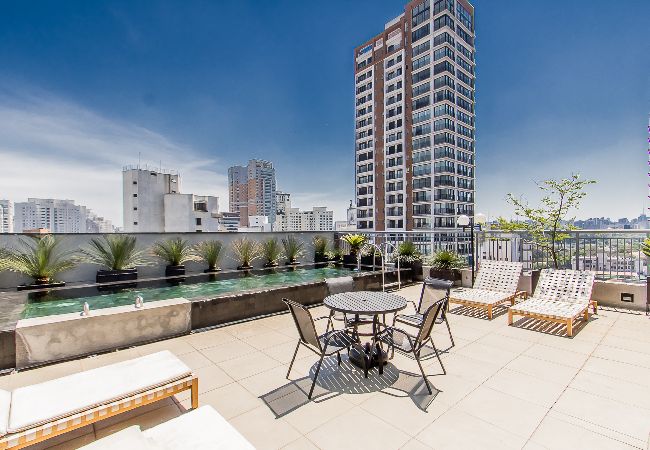 Apartamento em São Paulo - Smart Lock, Sauna e Academia Apto em Moema 