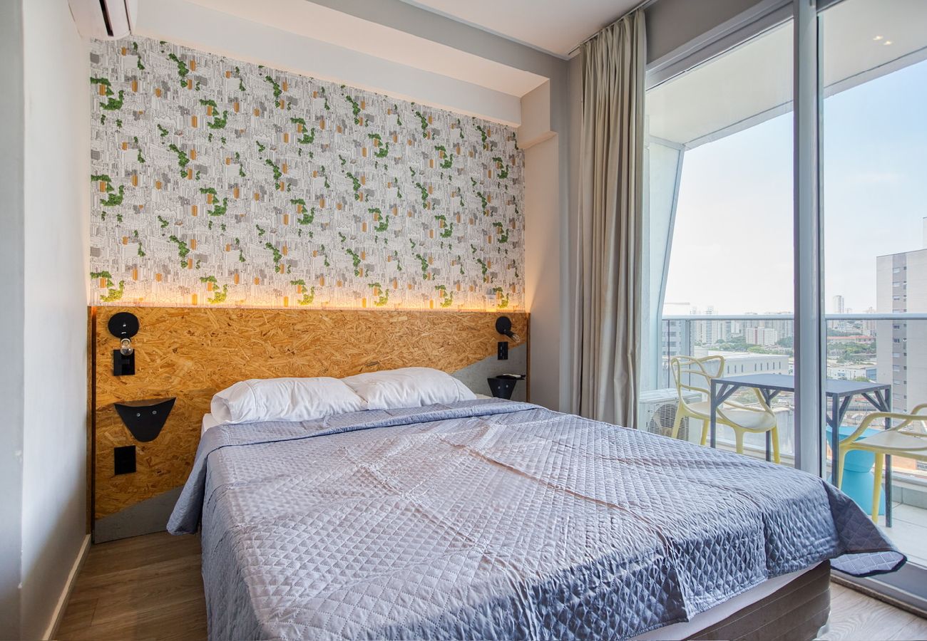 Apartamento em São Paulo - Apartamento na Sé c Academia, Piscina e Smart Lock