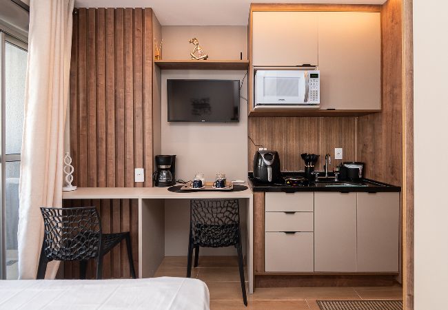 Apartamento em São Paulo - Studio pet friendly a 350m do Nubank Parque