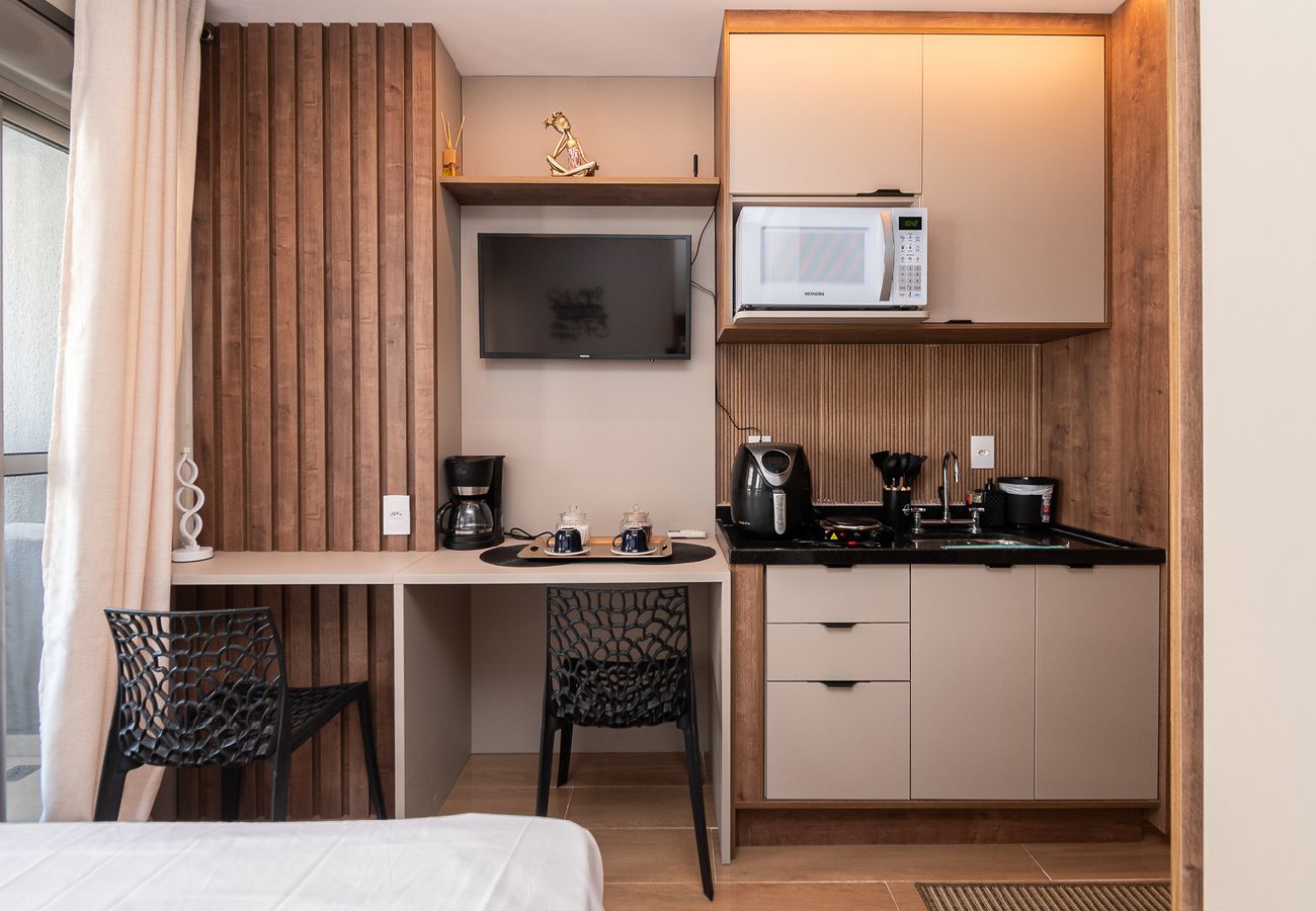 Apartamento em São Paulo - Studio pet friendly a 350m do Nubank Parque