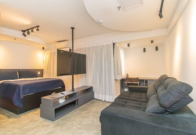 Apartamento em  - Flat no Brooklin com Academia e Estacionamento