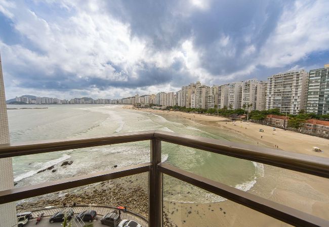 Apartamento em Guarujá - Apto Pet Friendly Beira Mar com Vista e Garagem