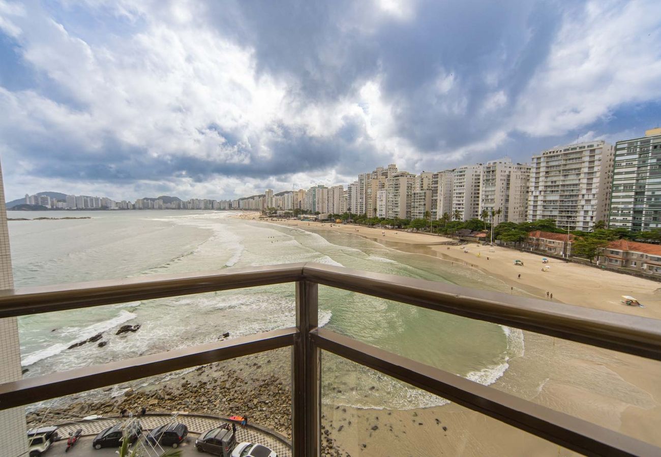 Apartamento em Guarujá - Apto Pet Friendly Beira Mar com Vista e Garagem