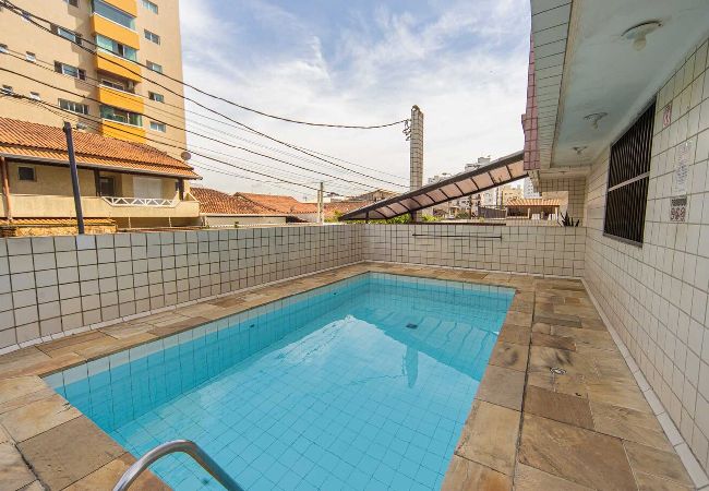 Apartamento em Praia Grande - Apto com Piscina e Garagem a 300m da Praia