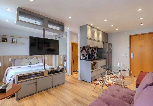 Apartamento em São Paulo - Studio com Garagem e Smart Lock no Jardim