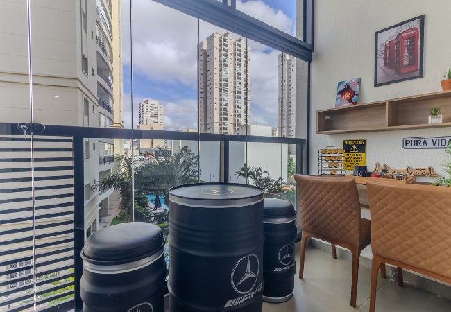 Apartamento em São Paulo - Studio com Academia a 700 m da Estação da Lapa