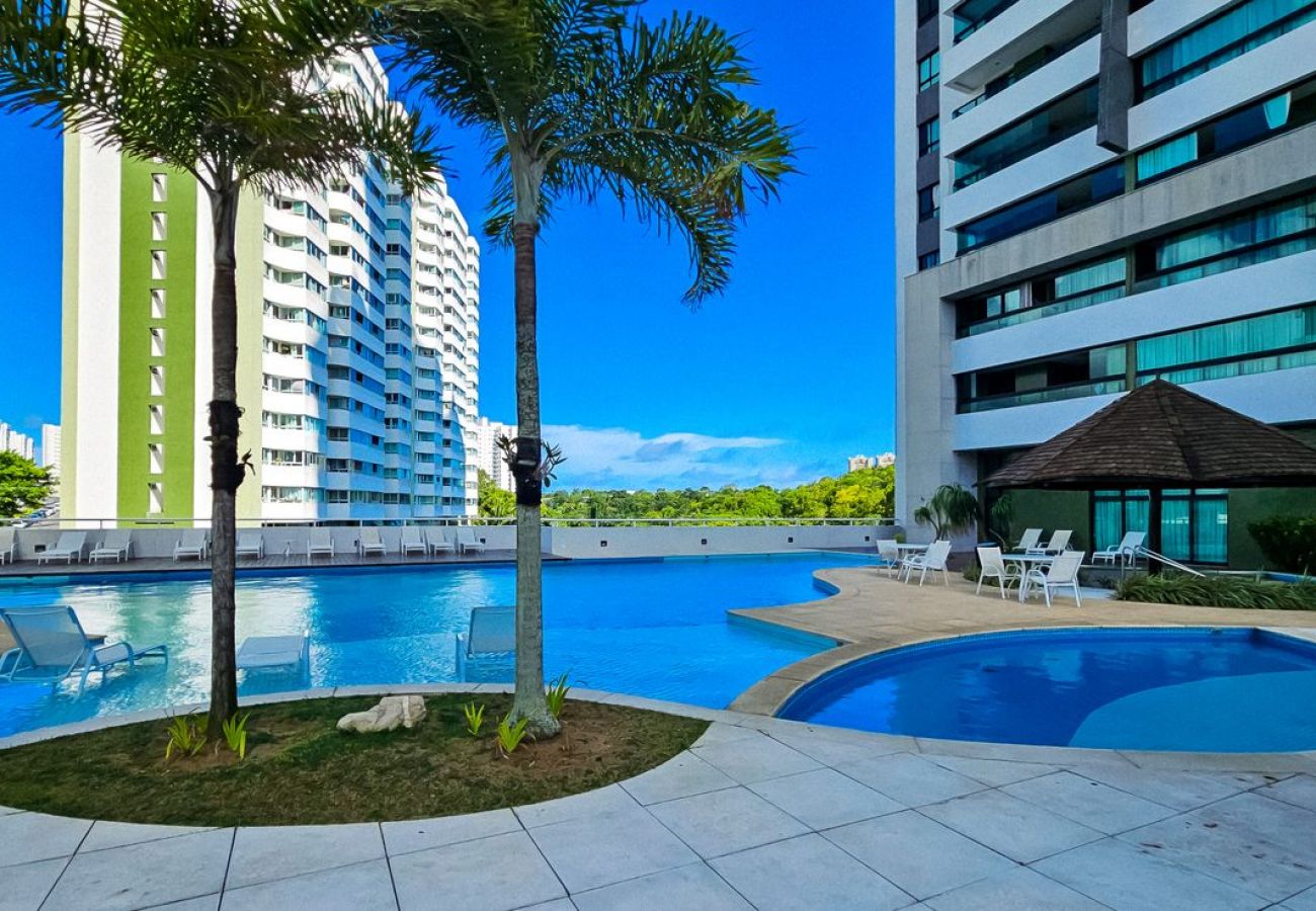 Apartamento em Salvador - Apartamento Premium c/ Piscina, Jacuzzi e Academia