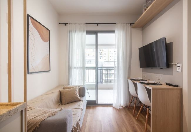 Estúdio em São Paulo - Apto a 350m do Metrô com Piscina e Academia