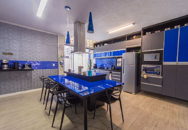 Casa em Praia Grande - Casa com Piscina a 600m da Praia da Guilhermina