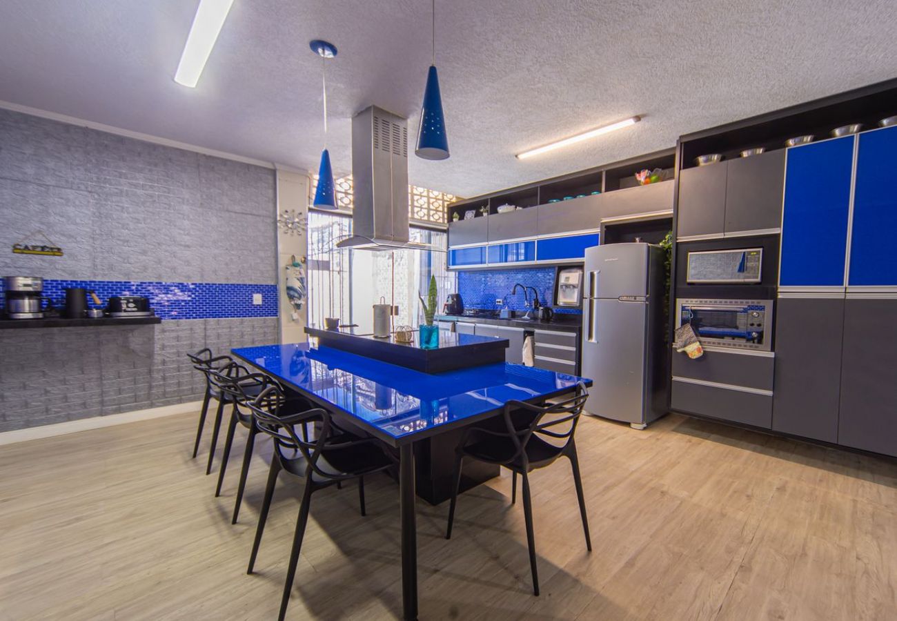 Casa em Praia Grande - Casa com Piscina a 600m da Praia da Guilhermina