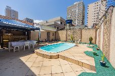 Casa em Praia Grande - Casa com Piscina a 600m da Praia da Guilhermina