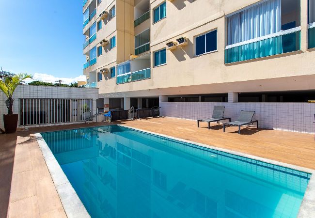 Apartamento em Guarapari - Apto com Piscina, Sauna e Garagem a 120 m da Praia