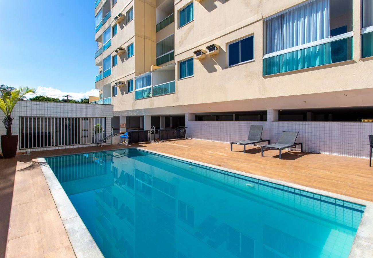 Apartamento em Guarapari - Apto com Piscina, Sauna e Garagem a 120 m da Praia