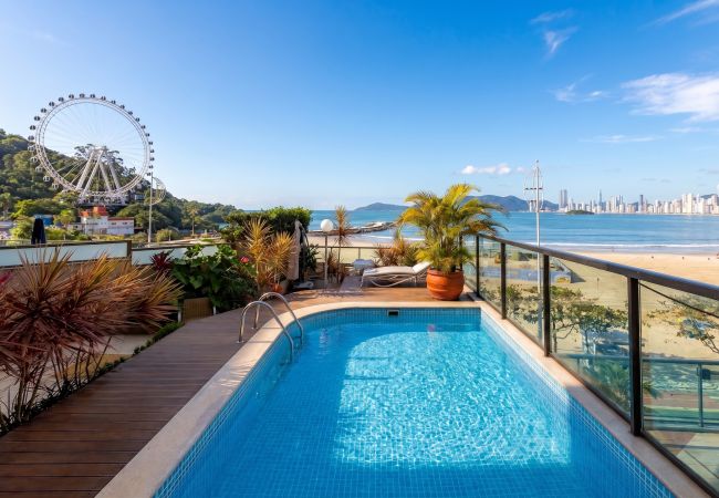 Apartamento em Balneário Camboriú - Apto de luxo com piscina privativa e vista mar
