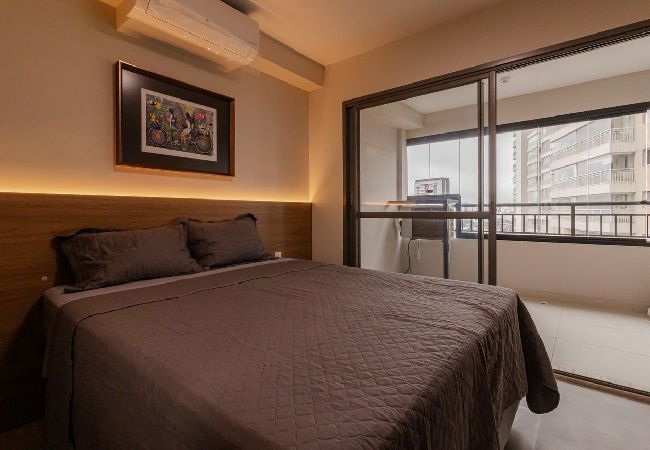 Estúdio em São Paulo - Studio com varanda, piscina e coworking | Sacomã