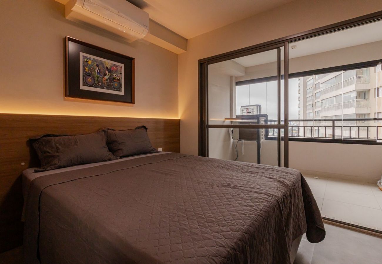 Estúdio em São Paulo - Studio com varanda, piscina e coworking | Sacomã