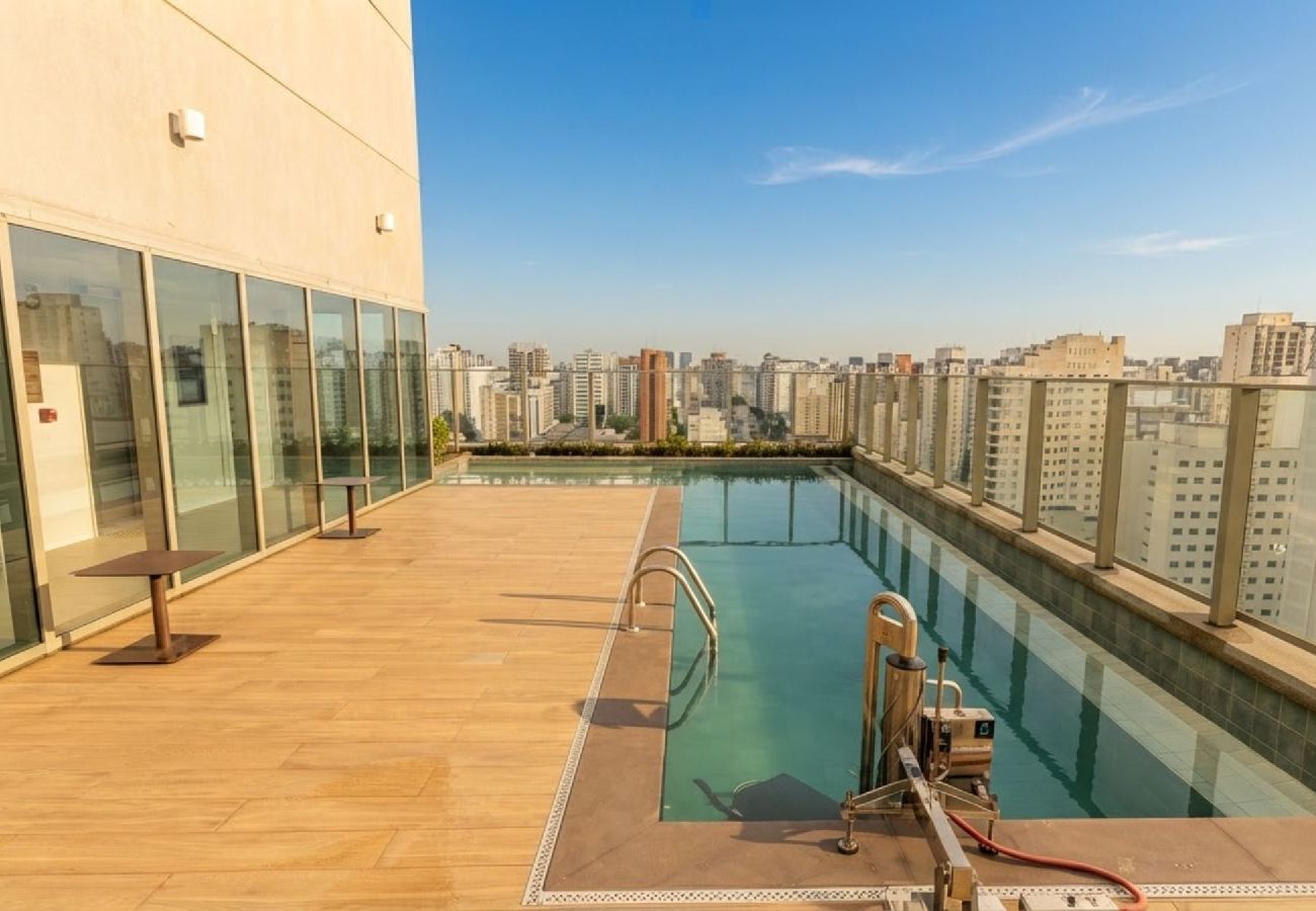 Estúdio em São Paulo - Studio com Piscina a 400m do Metrô Eucaliptos