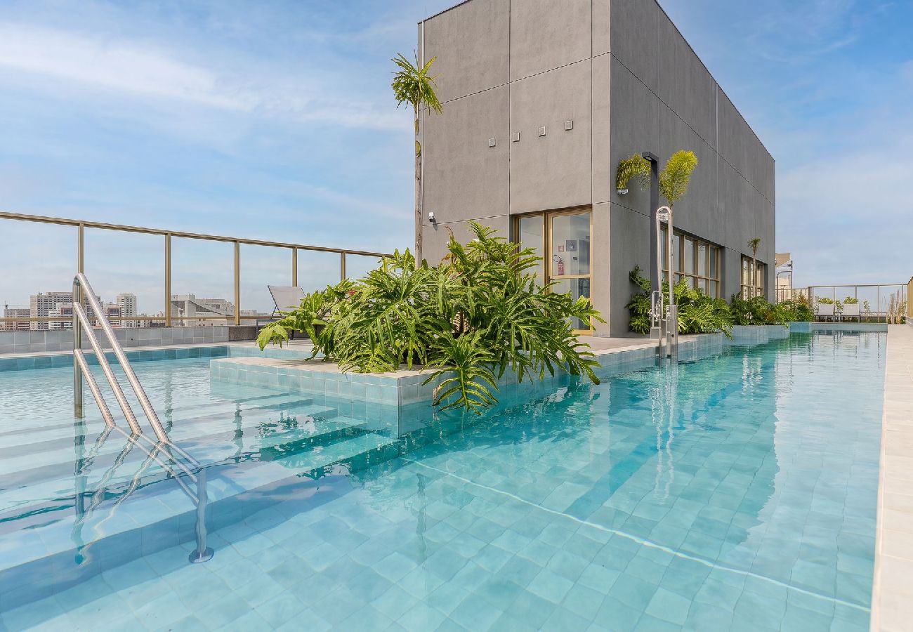 Estúdio em São Paulo - Studio com Piscina perto do Metrô na Vila Mariana