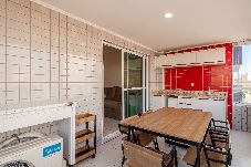 Apartamento em Praia Grande - Apto 2 quartos c Varanda a 200m da Praia Vila Tupi