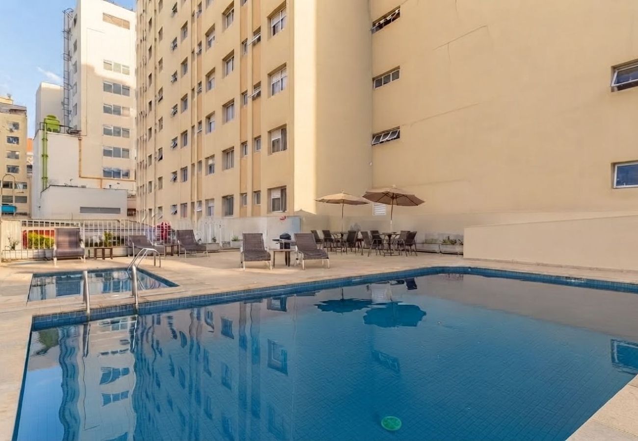Apartamento em São Paulo - Apto c Churrasqueira a 350m do metrô Campo Elisios