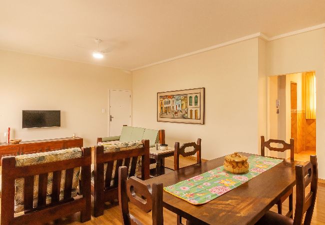 Apartamento em São Vicente - Cobertura Beira Mar com Terraço privativo p/ 8